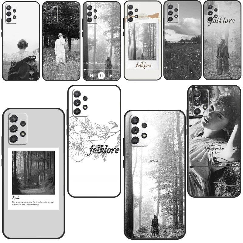 Folklore Soft Case For Samsung Galaxy A32 A52 A72 A12 A42 A40 A50 A70 A03S A21S A52S A71 A51 Cover