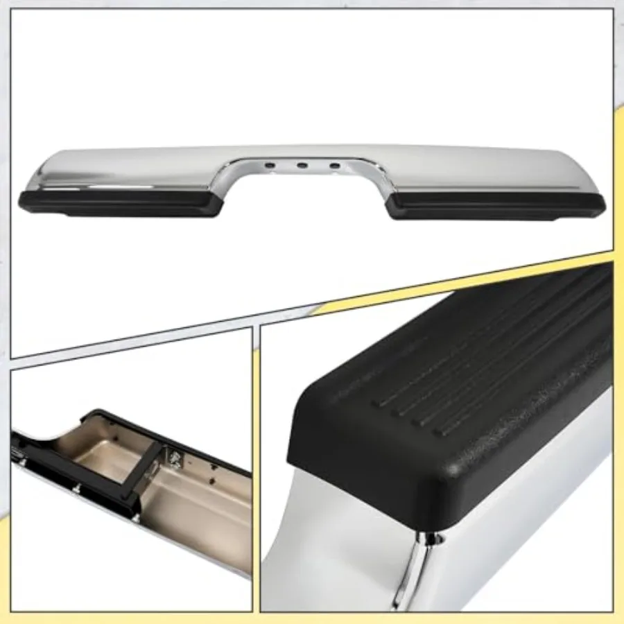 Zestaw mocny tylny zderzak do Dodge Ram 1500 2500 z lat 1994-2002, modele Fleetside i Styleside, ze stopniami, stal srebrno-czarna i...