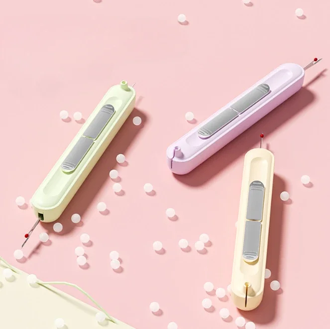 3PCS 2 in 1 Needle Threader Seam Ripper Stitching Remover Stretchable Seam Rippers for Hand Sewing Seam Accessories