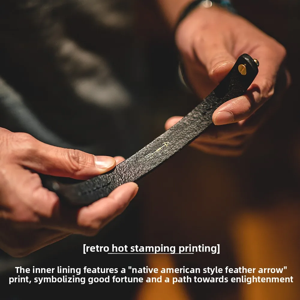 Maden Men Vintage Vegetable Tanned Cowhide Bracelet Brown Letter Leather Bracelets Adjustable Classic Wrap Wristband Accessories