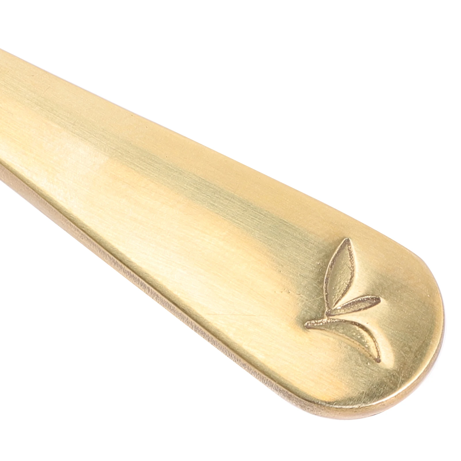 

Brass Coffee Bean Scoop Tea Spoon Classical Teaspoon Smooth Finish for Home Restaurant Loose Tea Leaf Teaspoon