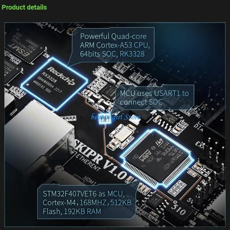 C7AB MakerBase-Mks Skipr Printer Board Quad-Core 64bits SOC يدير شاشة Klipper & PI-TS35 لـ Raspberrypi voron vs Board #3