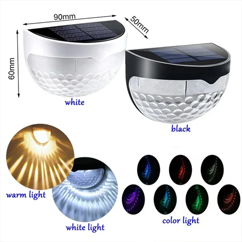 Led luz solar ao ar livre lâmpadas de parede energia jardim lâmpadas à prova dwaterproof água solar cerca lâmpada decoração natal festão luz 1-24 pçs