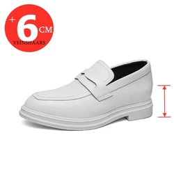 Mens Casual Loafers Height Elevator Shoes For Men Luxury Dress Shoes Slip On Business Comfortable Increase 6cm Wedding Shoes