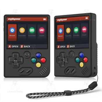 Miyoo Mini Plus Tam Fit Koruyucu Kılıf Kordonlu Düşme Önleyici Çizilmez Silikon Yumuşak Kabuk Kapak Cilt Aksesuarları - Siyah