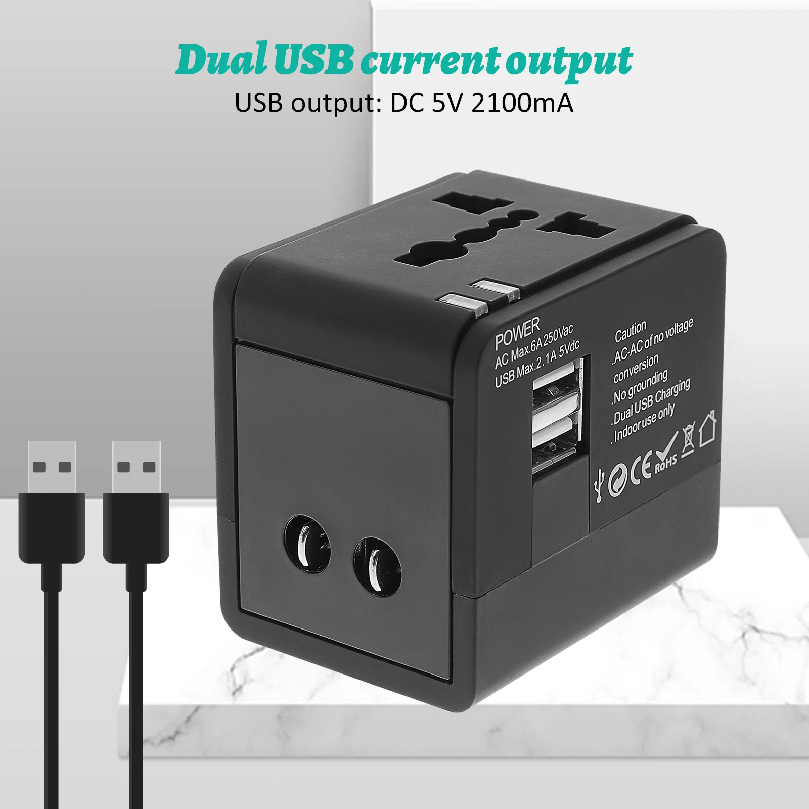

International Plug Adapter USB Wall 4-in-1 Eu Us Uk Au Stable Charging Travel Converter Accessory