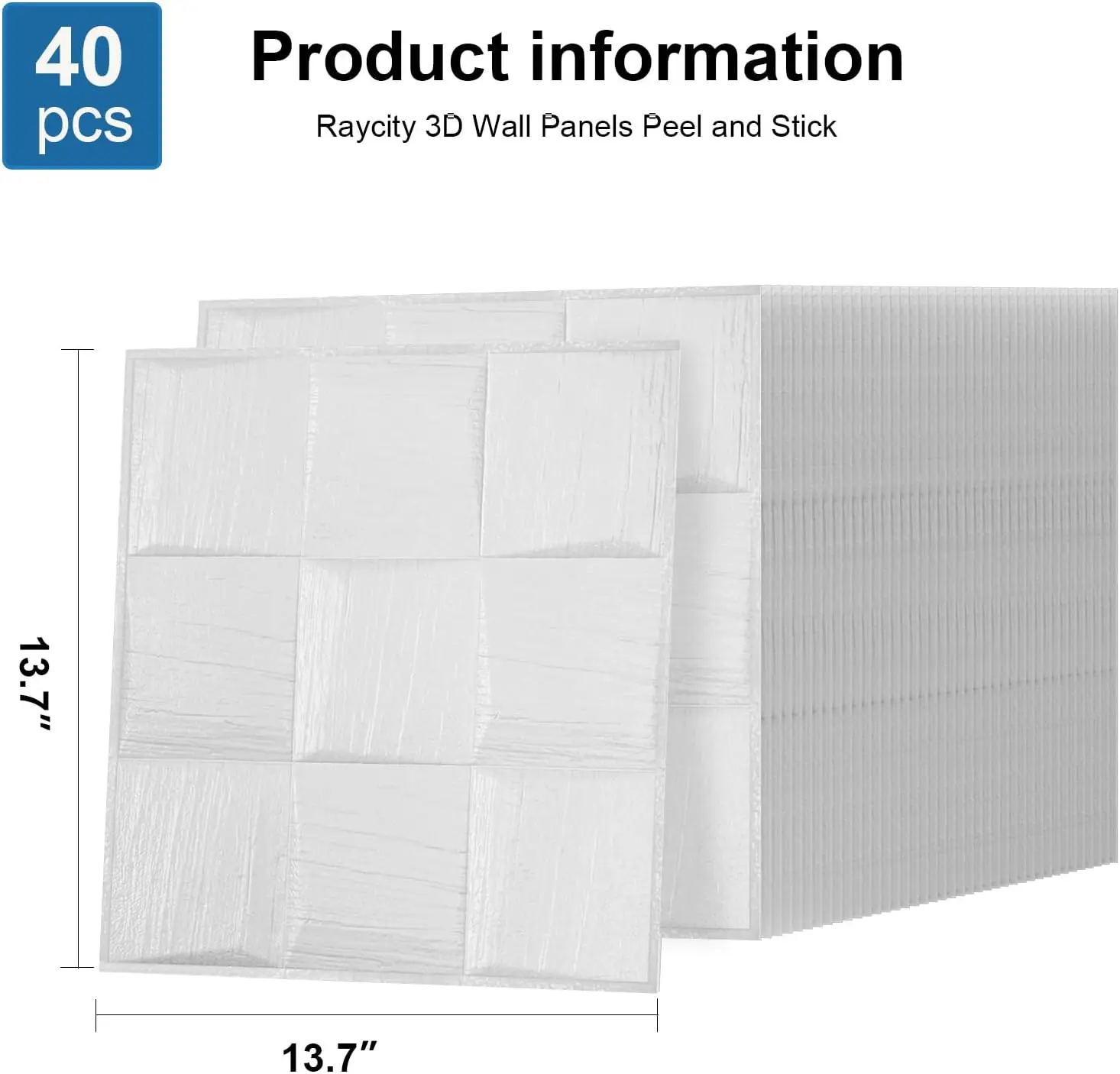 40PCS 3D Wall Panels Peel and Stick 13.7