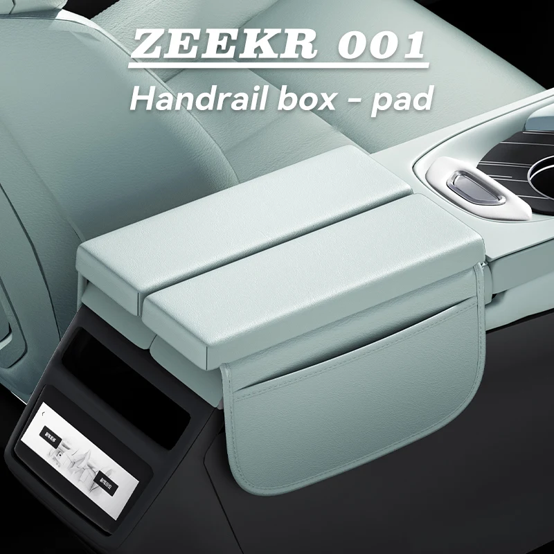 

2021-2025 For ZEEKR 001 armrest box mat central storage heightened protective cover automotive Accessories Leather