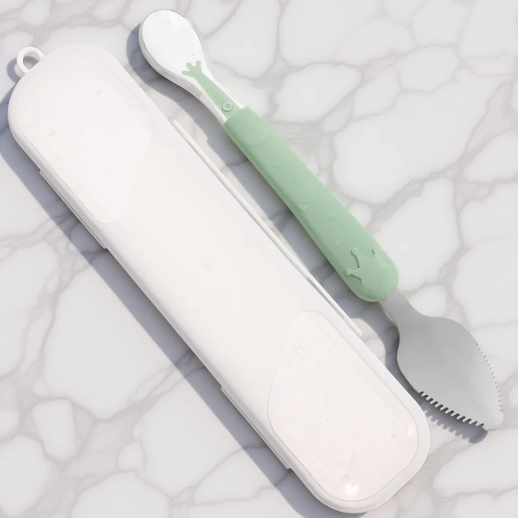 

Baby Fruit Scraper Spoon Silicone Texture Spoon For Baby Food Mud Scraping Spatula Infant Feeding Utensil Fruit