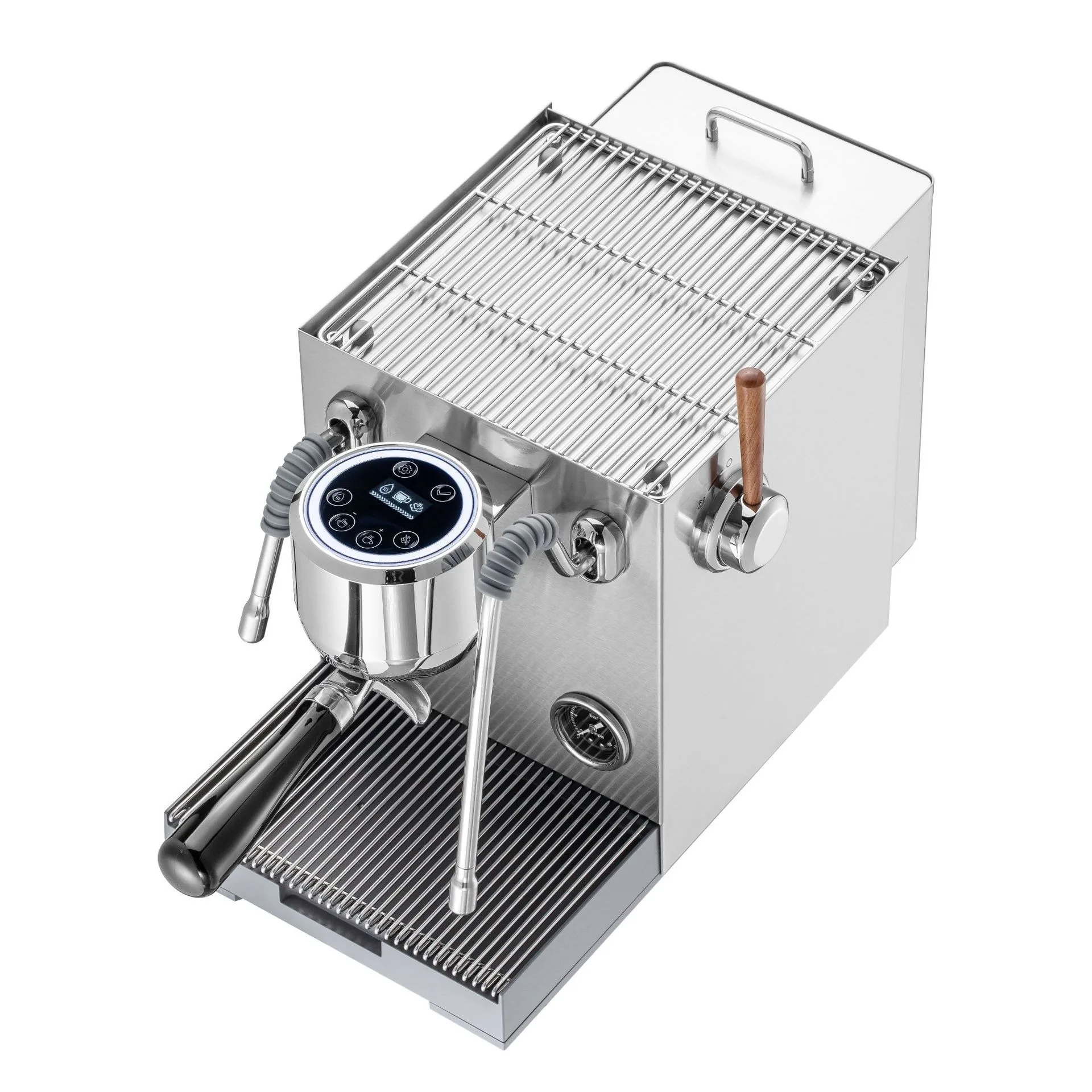 

Household Semi-automatic Espresso Machine Dual Pumps and Dual Boilers Steam Milk Frother Coffee Machine