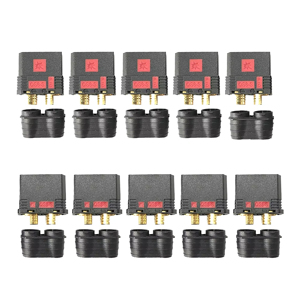 QS8 Connector Male and Female High Current Qs8 Anti Spark Connectors Application with Battery Charger Remote Control Toys Drone