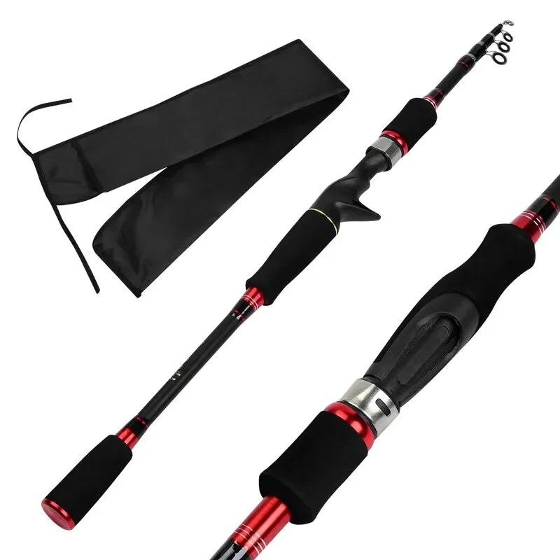 Ultralight Carbon Fiber Telescopic Fishing Rod Portable Long Casting Pole for Freshwater and Saltwater Fishing