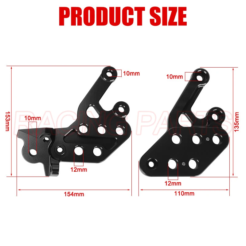 Motorcycle Adjustable Footpeg Lowering Move Backward Kit CNC Bracket Extenders For Talaria Sting MX3 MX4 Aluminum Modified Parts