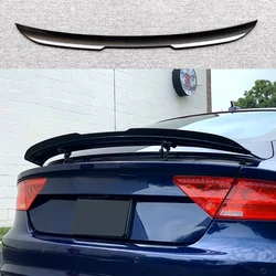 For Audi A7 S7 RS7 2013 - 2018 spolier V style ABS plastic gloss black rear spoiler trunk boot wing spoiler rear bumper wing lip