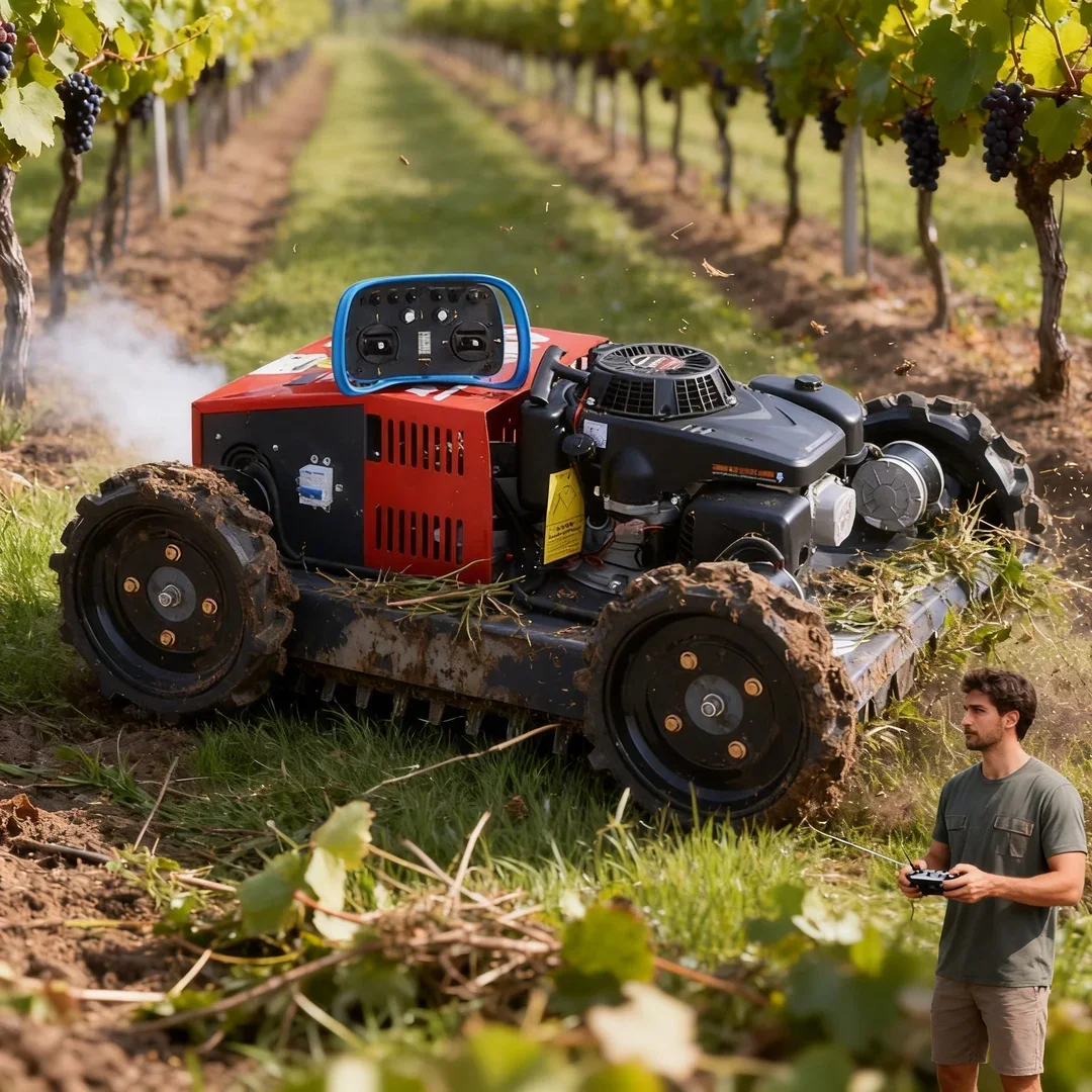 

Customized Small 4WD Remote Control Robot Lawn Mower One-Key Start for Home Villa Farm & Commercial Grass Cutting