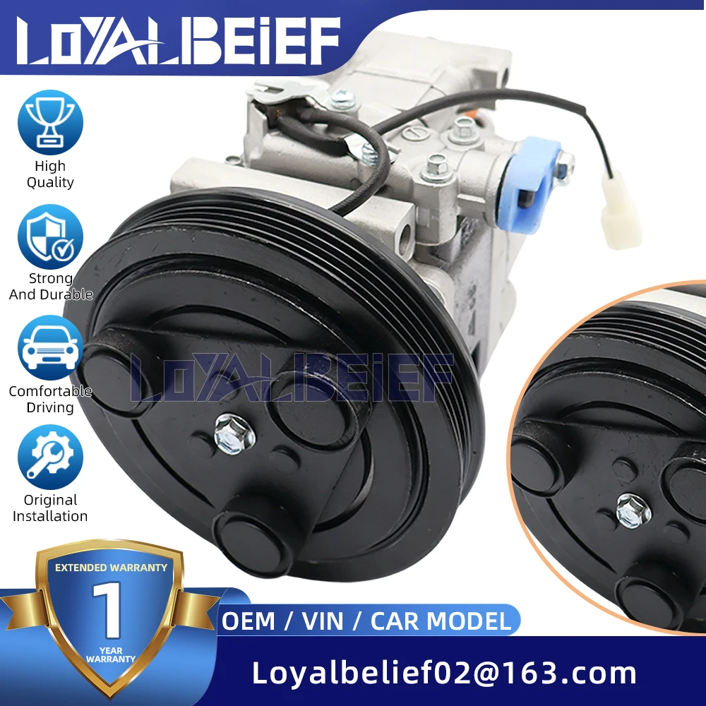 

AC Compressor for Mazda Protege L4 1.6L 99-03 Mazda Familia 323 B25F61K00A B25F-61-K00A BJ0E61450 BJ1H61450 H12A1AA4DL BJ0M61500
