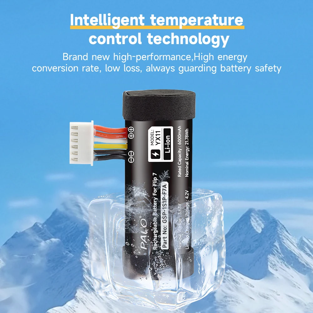 بالو الأصلي GSP 1S1P-F7A سماعة لاسلكية تعمل بالبلوتوث المتكلم بطاريات 6000mAh بطارية ليثيوم ل JBL Flip 7 Flip7 المحمولة المتكلم