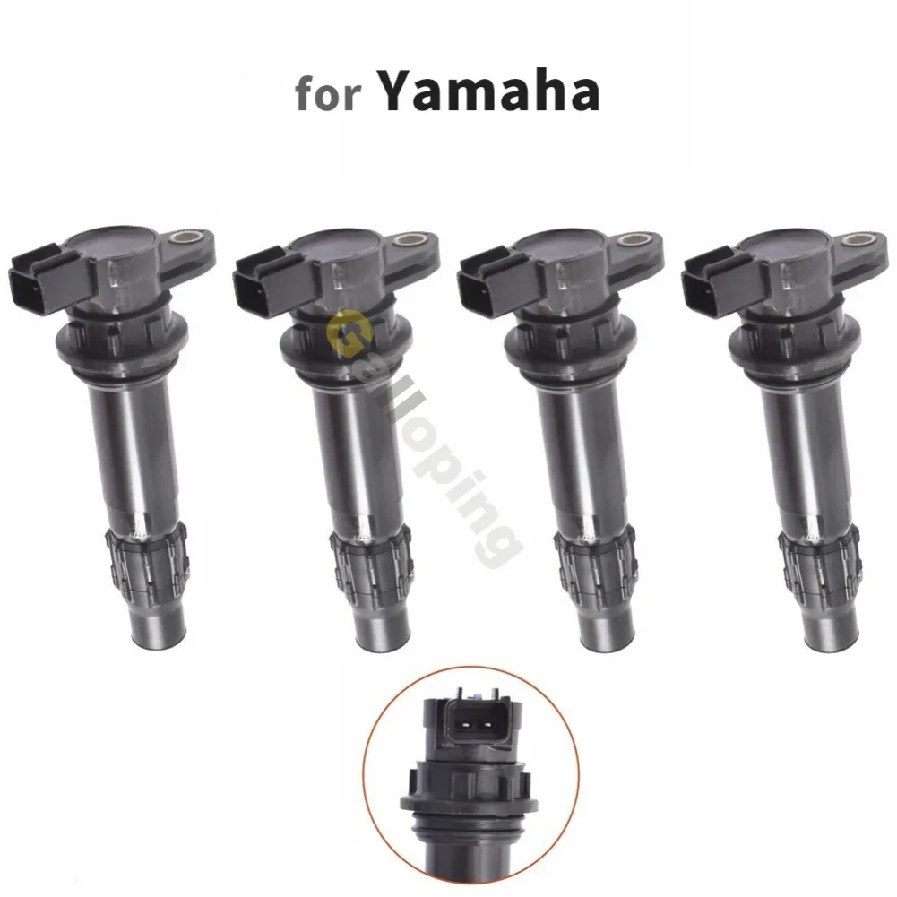 

4Pcs Set Ignition Coils For Yamaha FX 1100 VX 110 2004 - 2014 6B6-82310-00-00 6D3-82310-00-00 Waverunner Ignition Coil