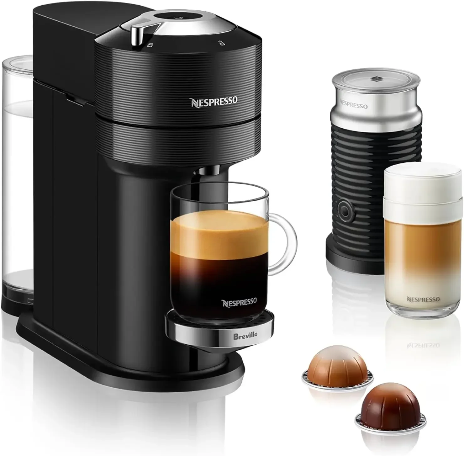 

Nespresso Vertuo Next Premium Coffee and Espresso Maker by Breville with Aeroccino Milk Frother