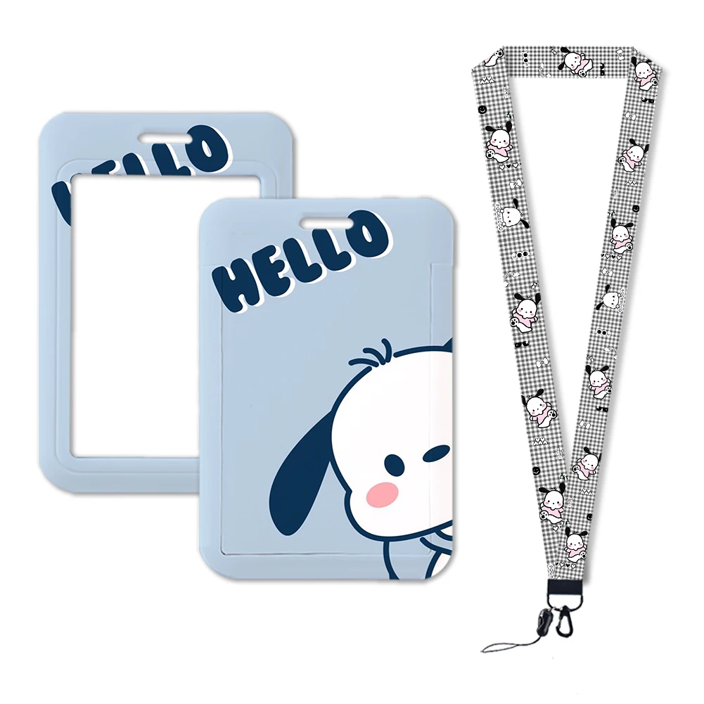 W Cartoon Pochacco Phone Strap, Lanyard, ID, Campus, Cartão de Crédito, Crachá, Chaveiro Cord, Neckband, Corda Celular, Correias do pescoço