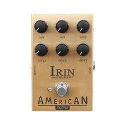 IRIN AN-34 American Effect Pedal for Electric Guitar American Rock Speaker Simulation Pedal Adjustable Knobs Guitar Accessories