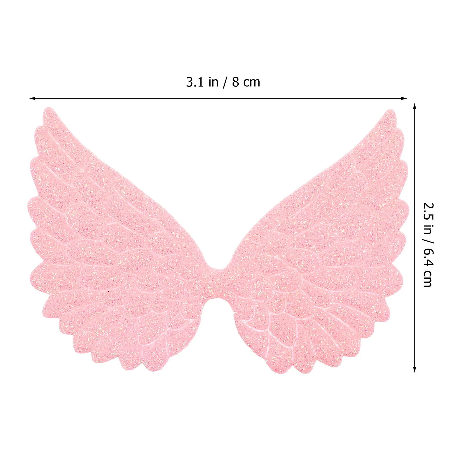 30Pcs Angel Wing Cake Decoration Glitter Mini Angel Wings for Party Food Appetizer Croissant Sandwich DIY Craft Ornament