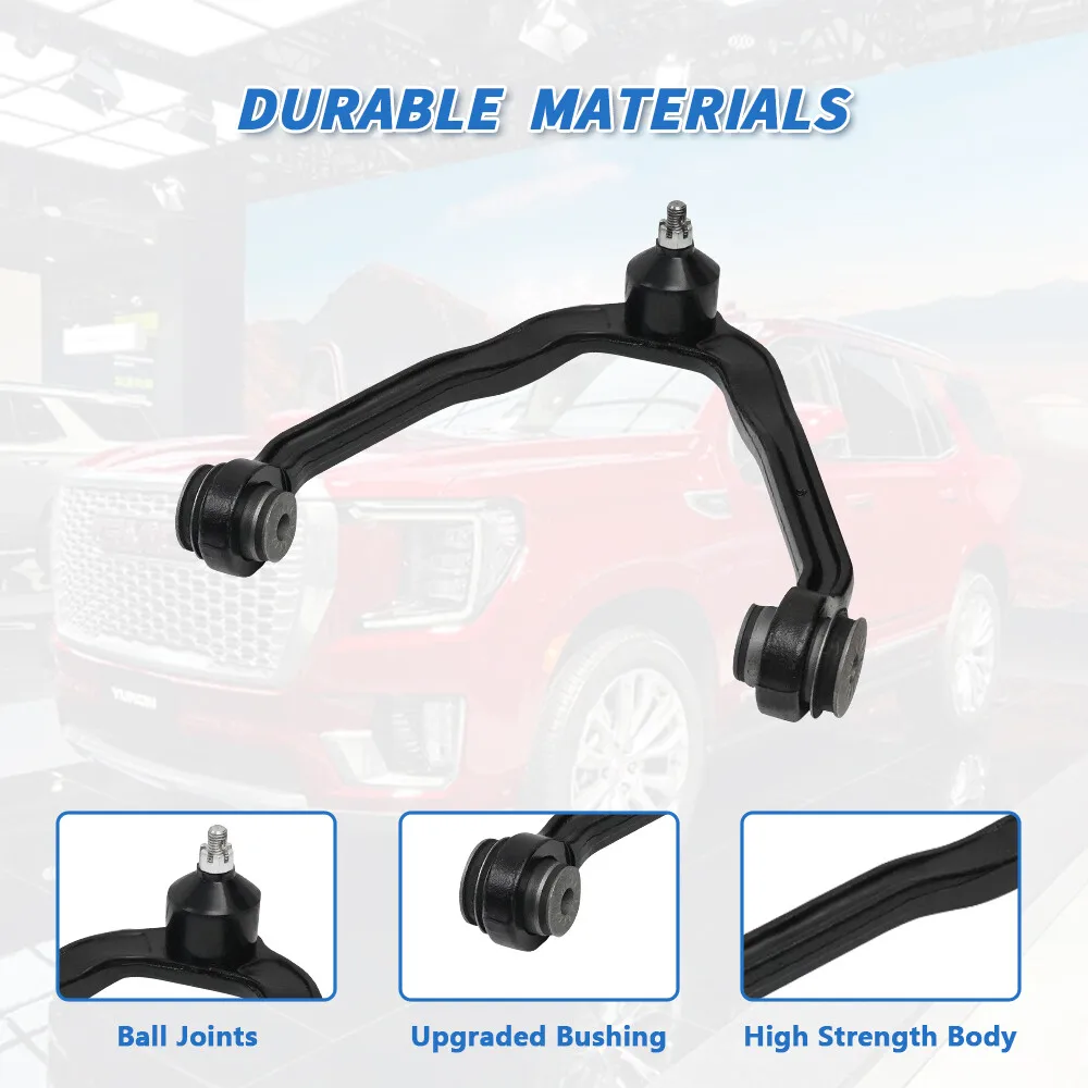 12475485 12475478 15070821 89040375 ذراع التحكم العلوي الأمامي وصلات كروية قضبان ربط لـ 2000-2006 تشيفي سوبربان 1500 4WD أسود #2