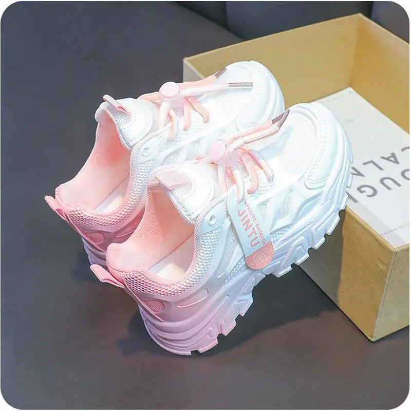 

Детские кроссовки градиентного цвета для девочек, весенне-осенние новые удобные кроссовки для отдыха для мальчиков, повседневная спортивная детская обувь