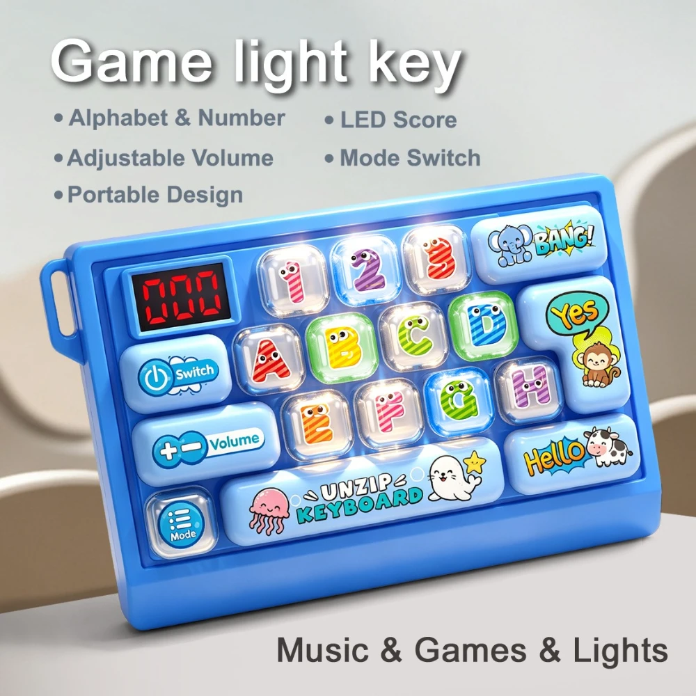 Handheld Fingertip Button Puzzle Game Console Quick Operation Educational Toy to Improve Reaction Stress Relief Desktop Toy