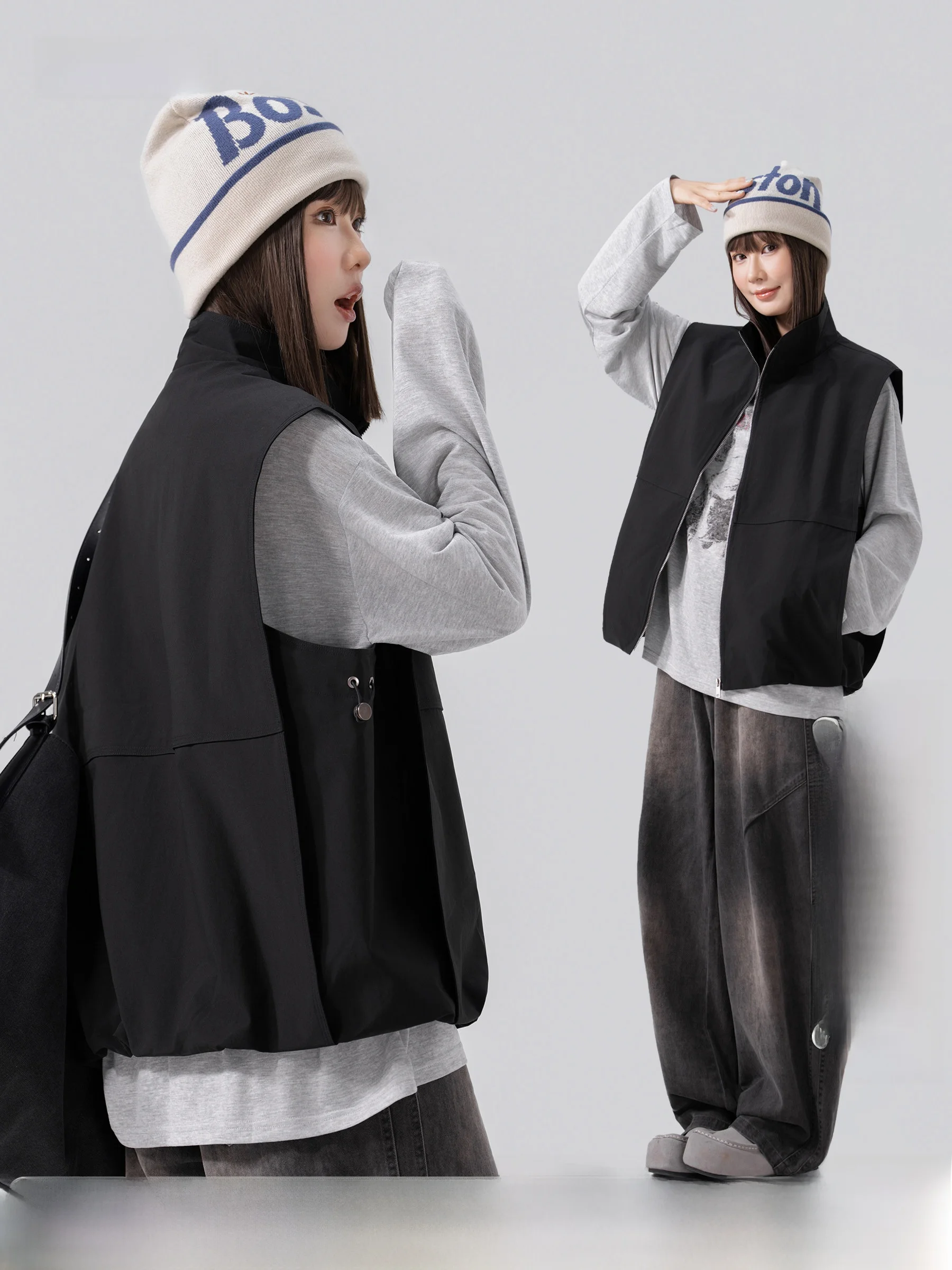 AOGZ Minimalist Commuter Vest Large Pocket Unisex 2026 Autumn Outdoor High-End Feeling Outerwear Functional Vest Jacket