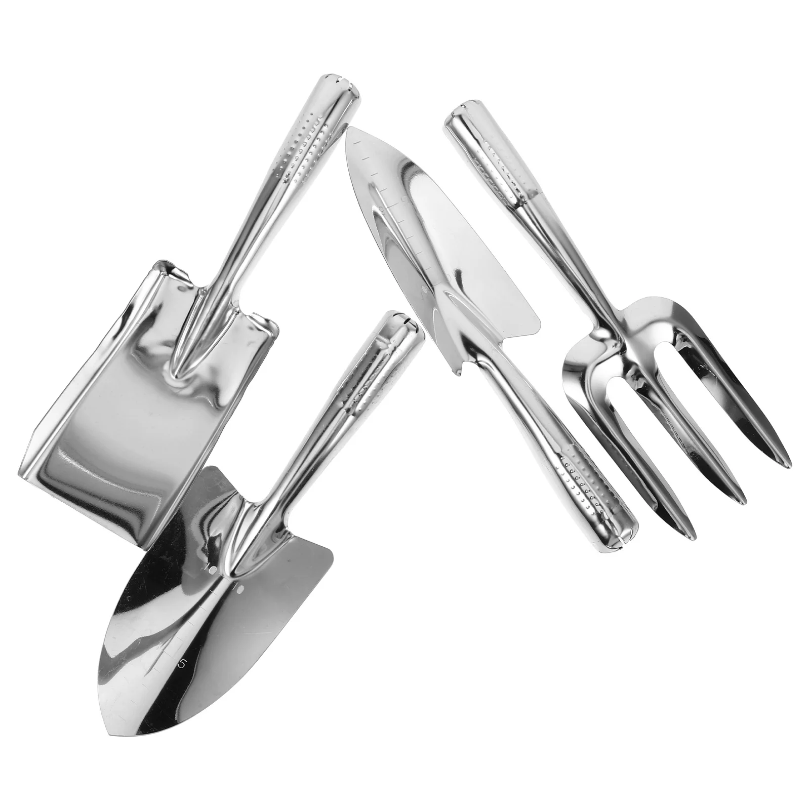 

4Pcs Heavy Duty Gardening Tools Stainless Steel Shovel Spade Rake Trowel for Planting Digging Weeding Garden Hand Tools