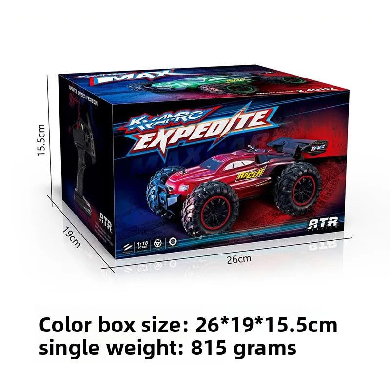 لعبة سيارة أشياء رائعة هدية مضحكة-1:18 سيارة الانجراف 4WD Rc عالية السرعة، سيارة التحكم عن بعد، شاحنة Kawaii Bigfoot للطرق الوعرة Rc، ألعاب للأطفال