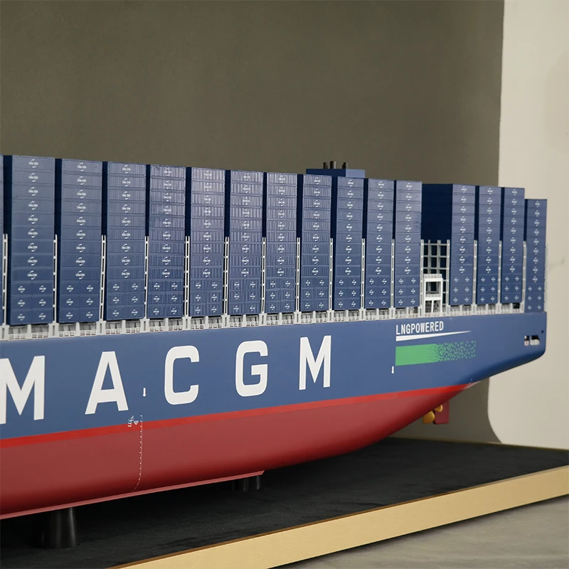 Large Simulation Container Ship Model 200cm Finished Ship Model Ornaments Collection Cruise Gift Cargo Transport Ship Model