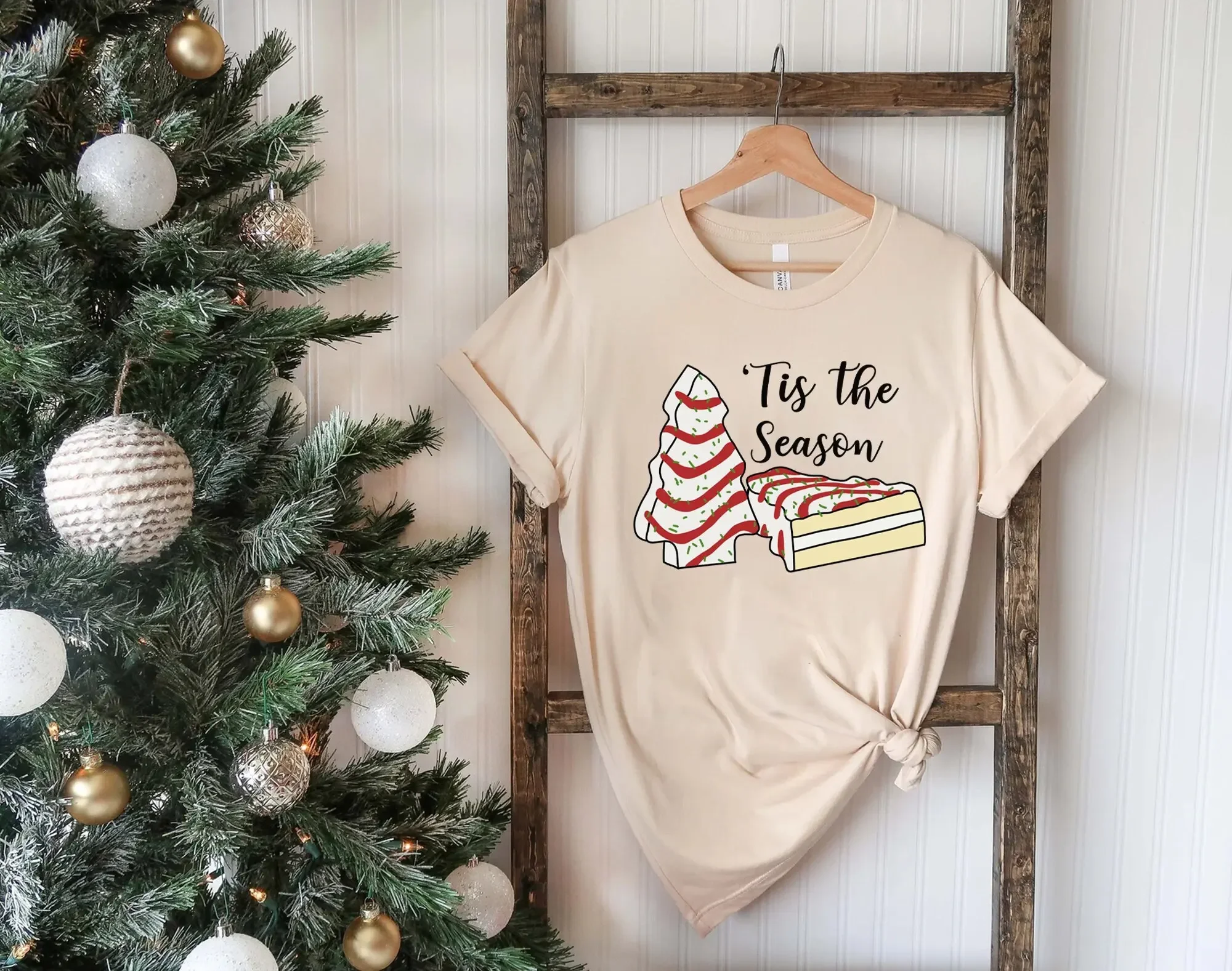 Tis The Season For Cake T Shirt Little Debbie Christmas Tree Snack Cakes Merry