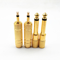 2pcs/lot 6.35mm Male to 3.5mm Female Mono Jack Plug Single Audio Cable Adapter Microphone Earphone Amplifier AUX Converter
