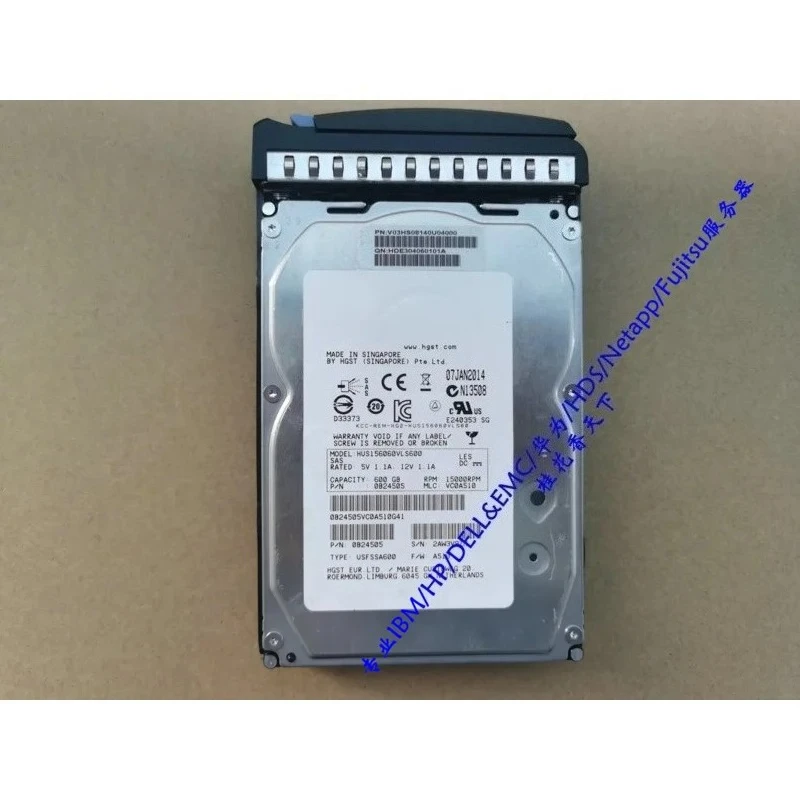 

600G 15K SAS 3,5-дюймовый серверный жесткий диск HUS 156060 VLS600, Hitachi Б/у