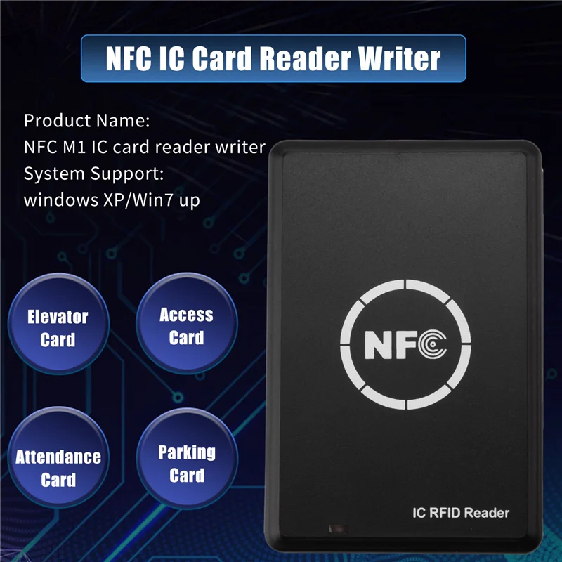 

RFID-копир, дубликатор, брелок, NFC, устройство чтения смарт-карт, записывающее устройство, 13,56 МГц, зашифрованный программатор, USB UID, EM4305, копия тегов для карт