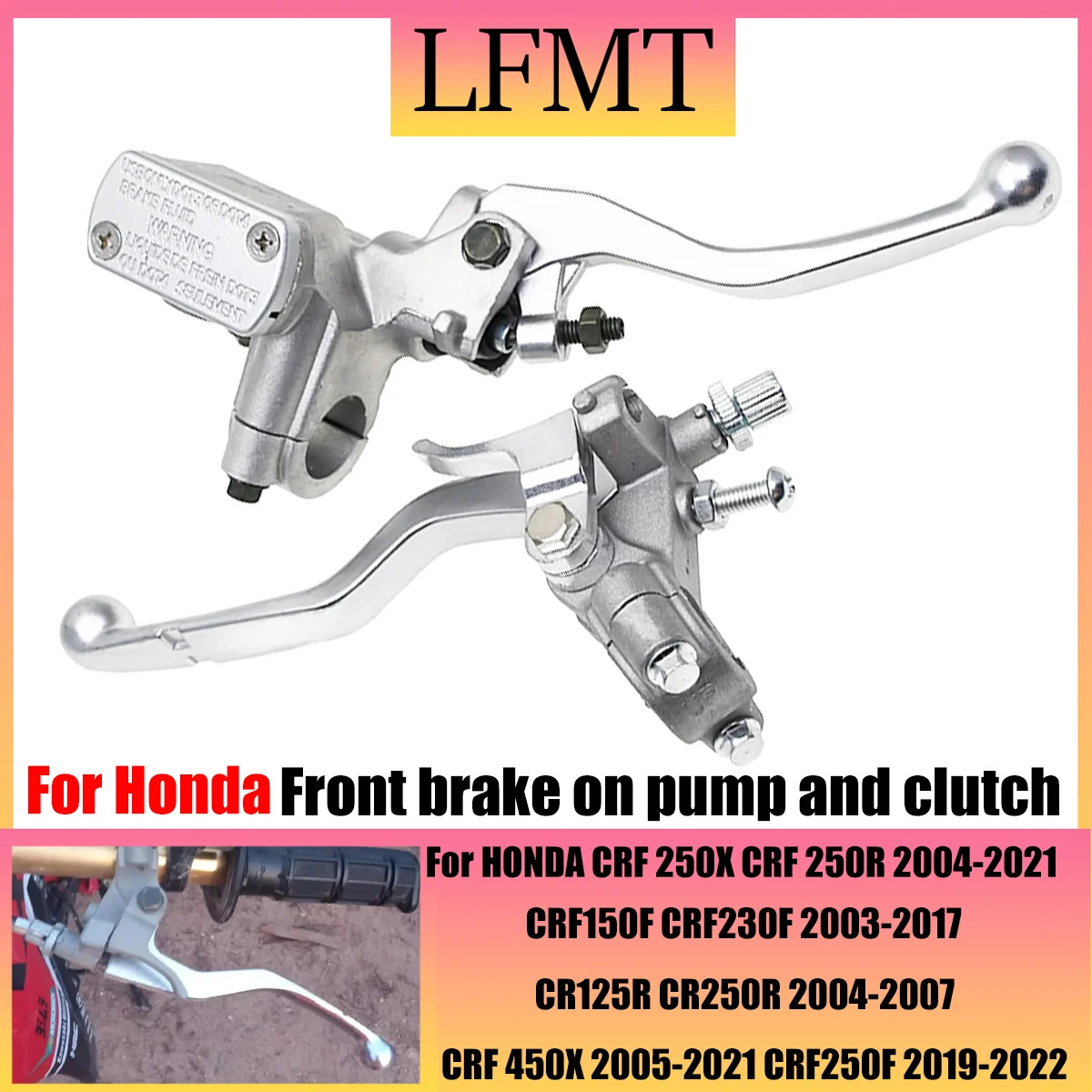 

For HONDA CR 125R 250R 500R CRF 150 250 450 2002-2021 Motorcycle Accessories 22mm Handlebars Brake Master Cylinder Clutch Levers