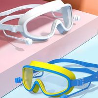 Elastic Large Frame Swimming Goggles Anti-fog Waterproof Diving Eyewear Wide View Anti Choking Water Racing Glasses Diving