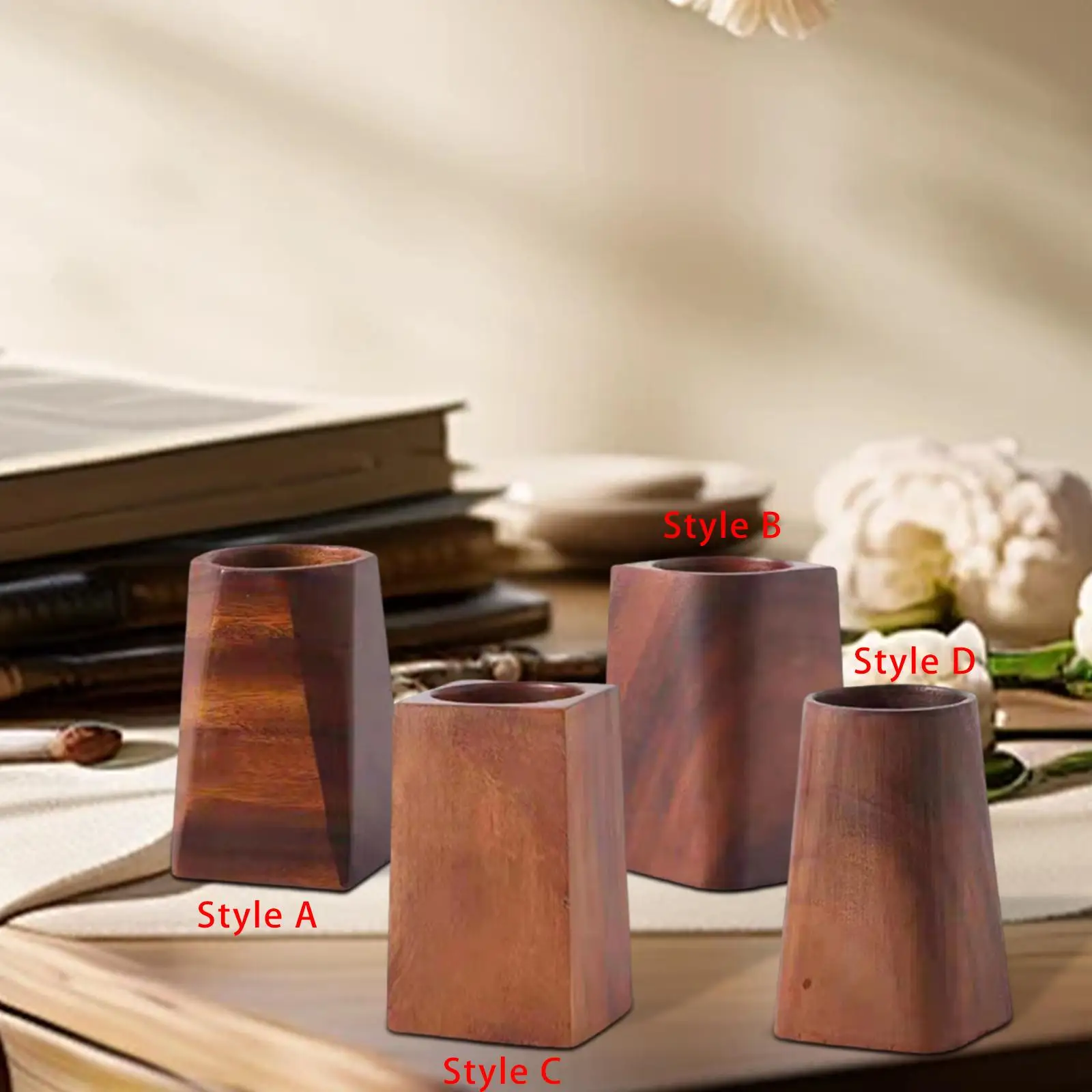 Suporte de caneta de madeira recipiente de madeira caixa de armazenamento de mesa para acessórios escolares em casa