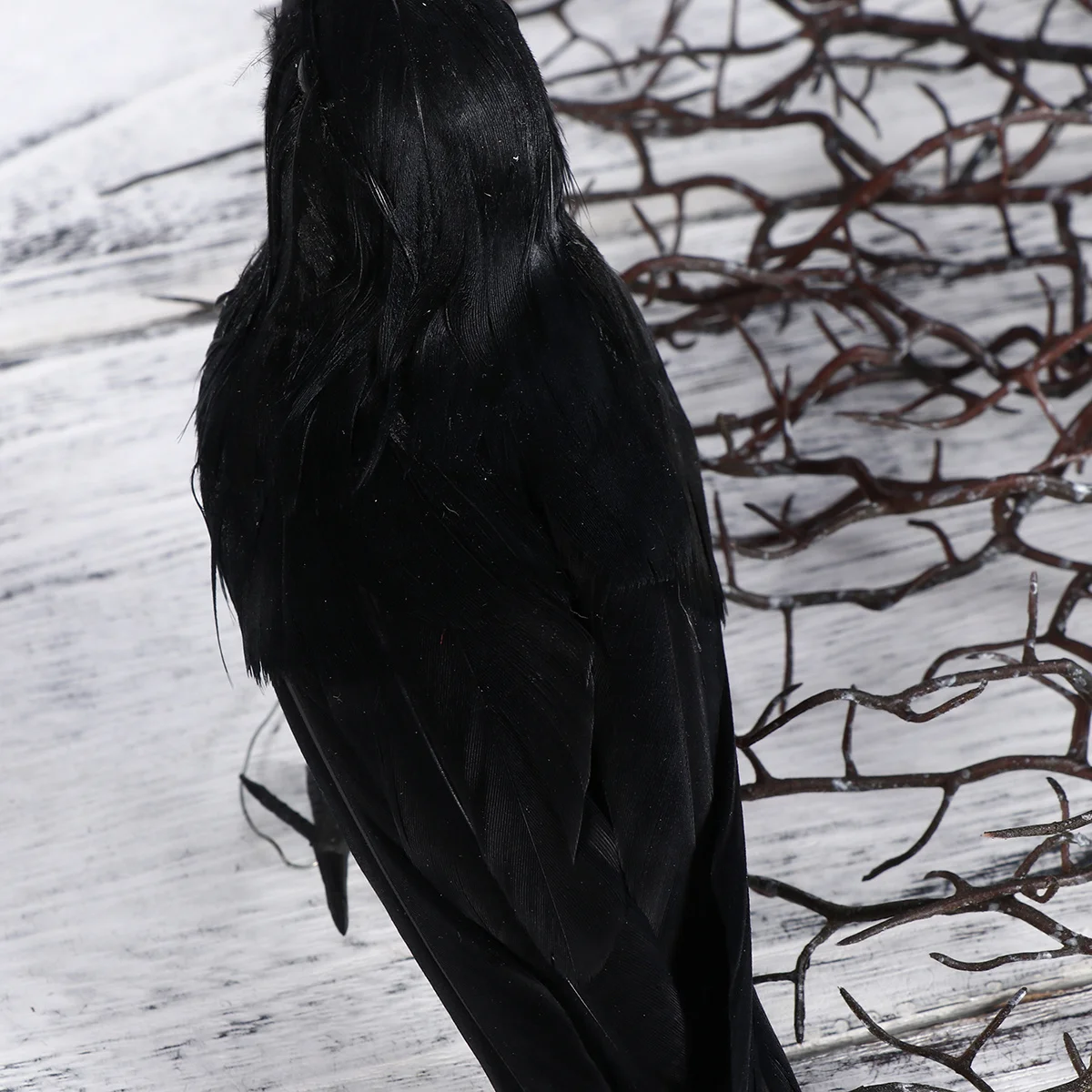 

Realistic Crow Prop Black Halloween Decoration For Indoor Outdoor Garden Table Desk Decor Simulated Bird Statue Garden