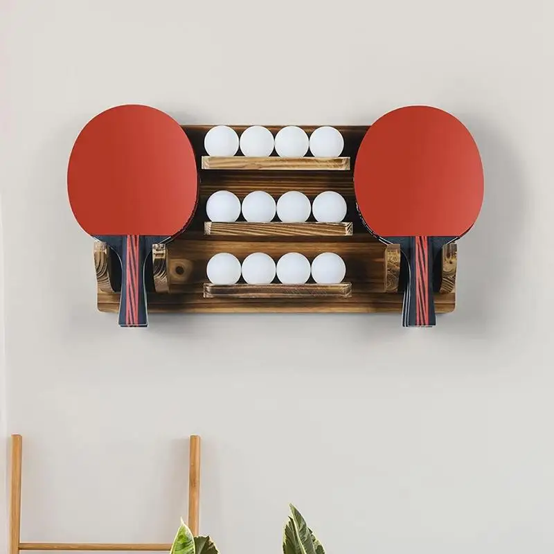 Table Tennis Racket Organizer Storage Organizer Decorative Paddle Display Holder Table Tennis Rack Sturdy Racket Mount For Home