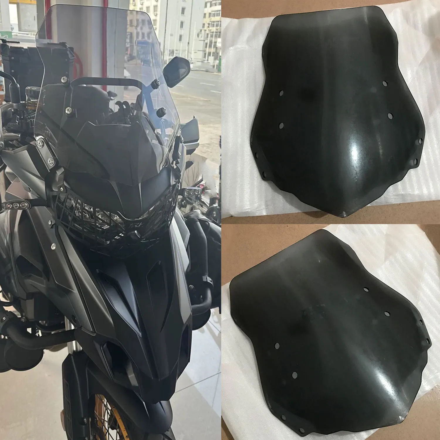 

Fit For Benelli TRK502X TRK502 TRK 502 502X 552 552X TRK552 TRK552X Double Bubble Windshield Windscreen Screen Wind Deflectors