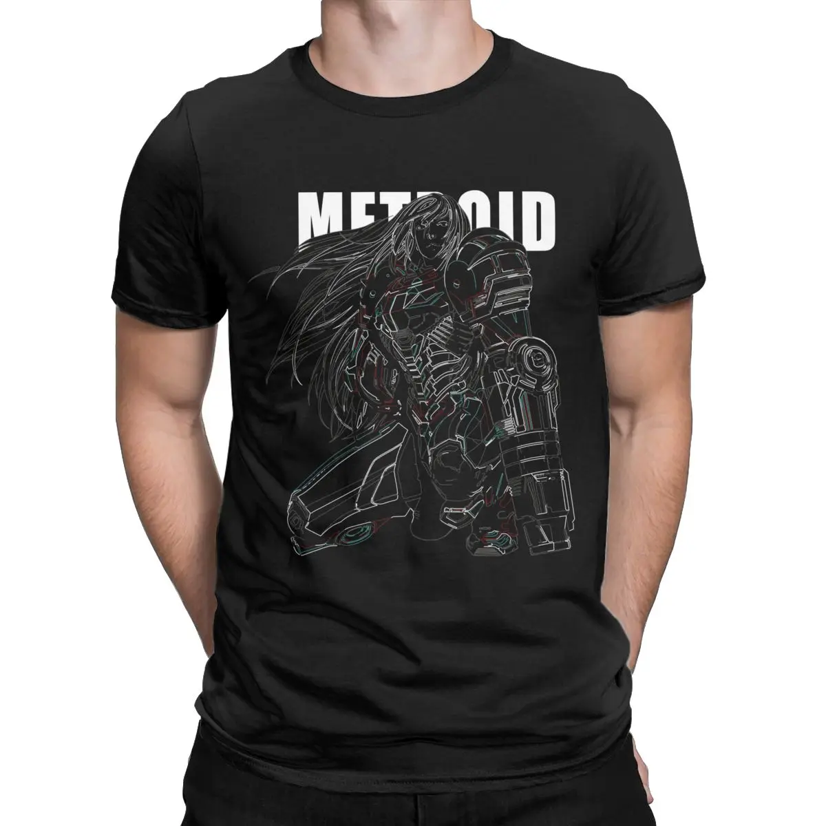 Leisure Super Metroid T-Shirt Men Crew Neck 100% Cotton T Shirts Game Short Sleeve Tees New Arrival Clothes