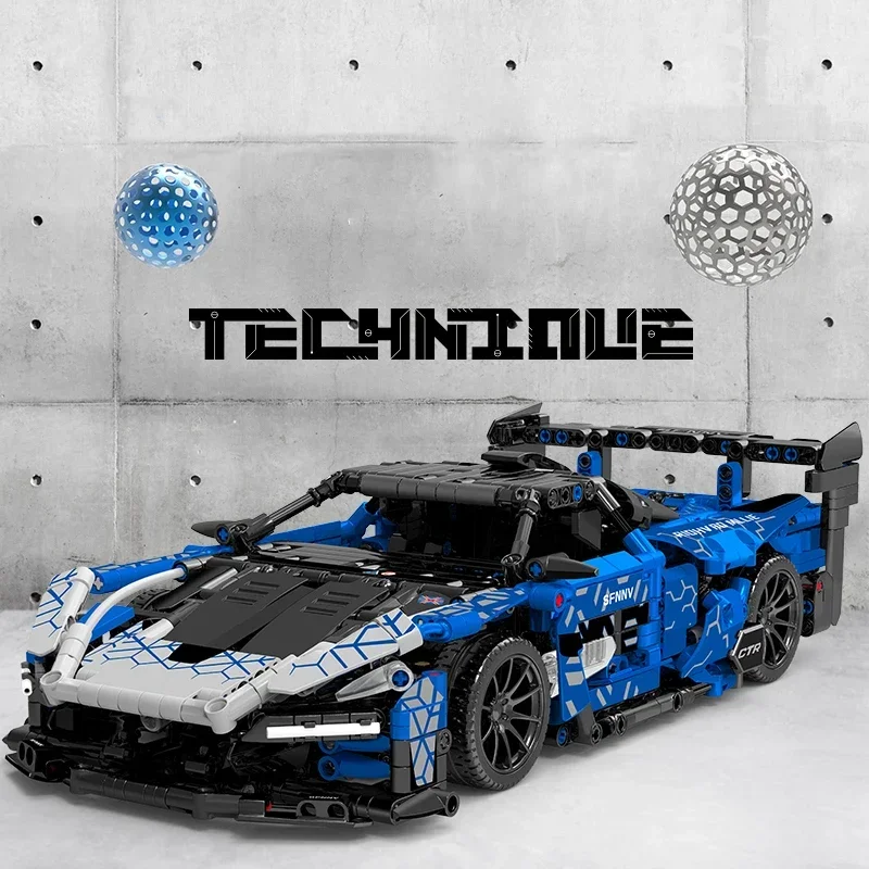 New Technical Senna GTR Sports Car Building Blocks Super Speed Racing Vehicle Bricks Toys For Adult Kids Gifts