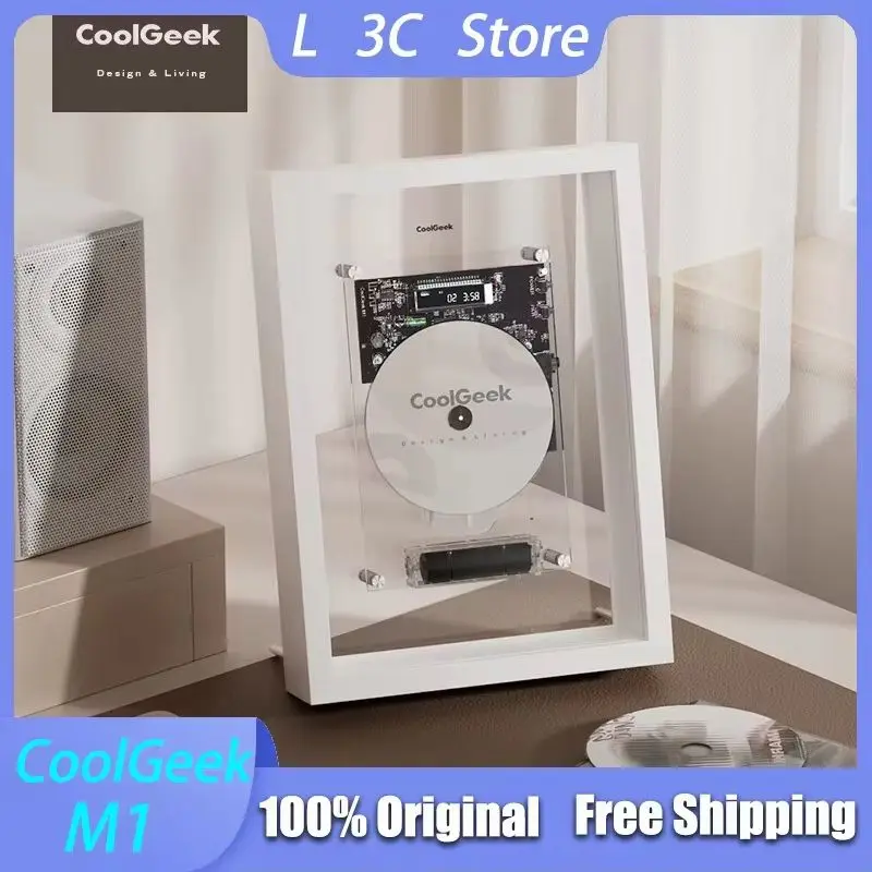 CoolGeek-reproductor de CD con marco de música M1, pantalla Digital LED, inalámbrico, con cable, modo Dual, compatible con Control remoto inalámbrico