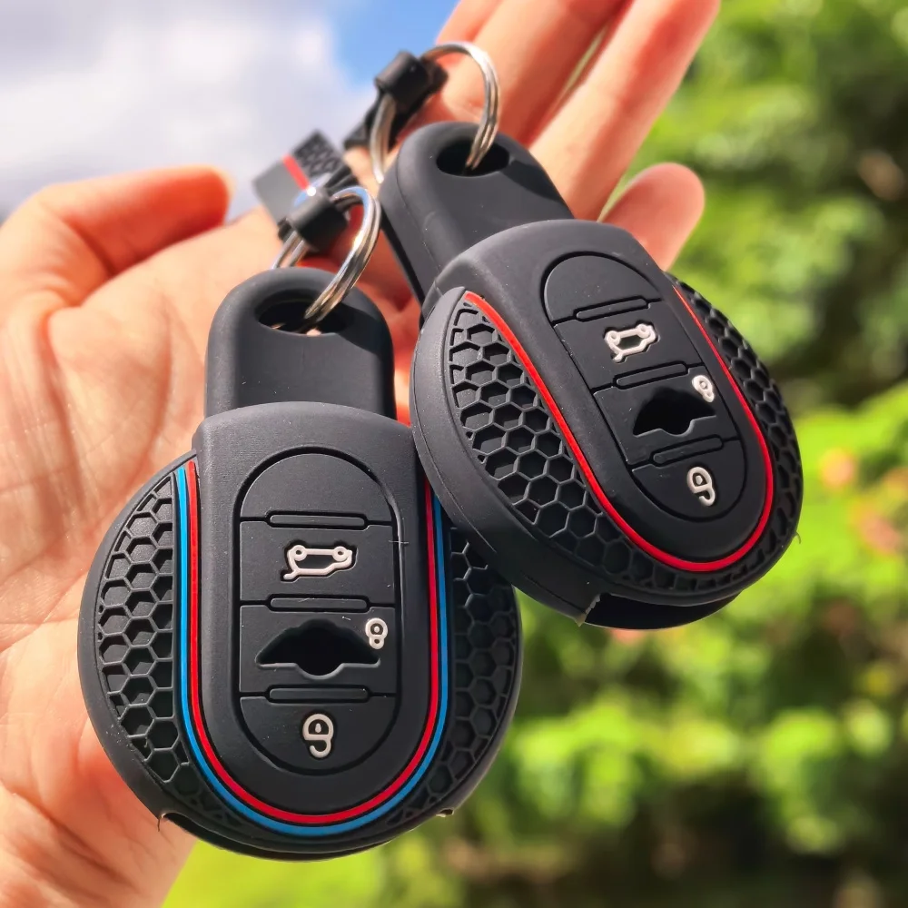 Silicone Keychain Accessories for BMW Mini Cooper F55 F56 F57 F54 F60 JCW Clubman Countryman Car Remote Key Case Cover