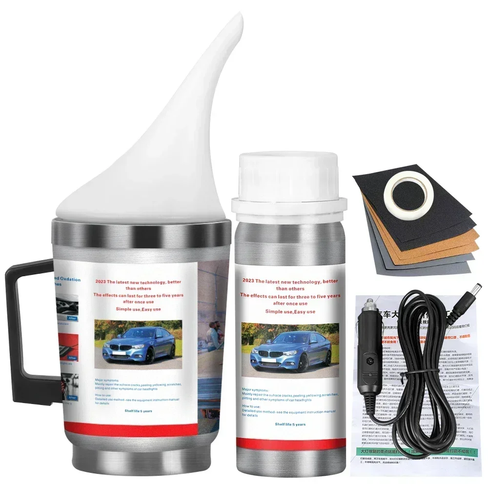 800ml Car Headlight Restoration Polish Kit Polish Car Headlights Liquid Polymer Faros Car Headlight Polishing Repair Kit