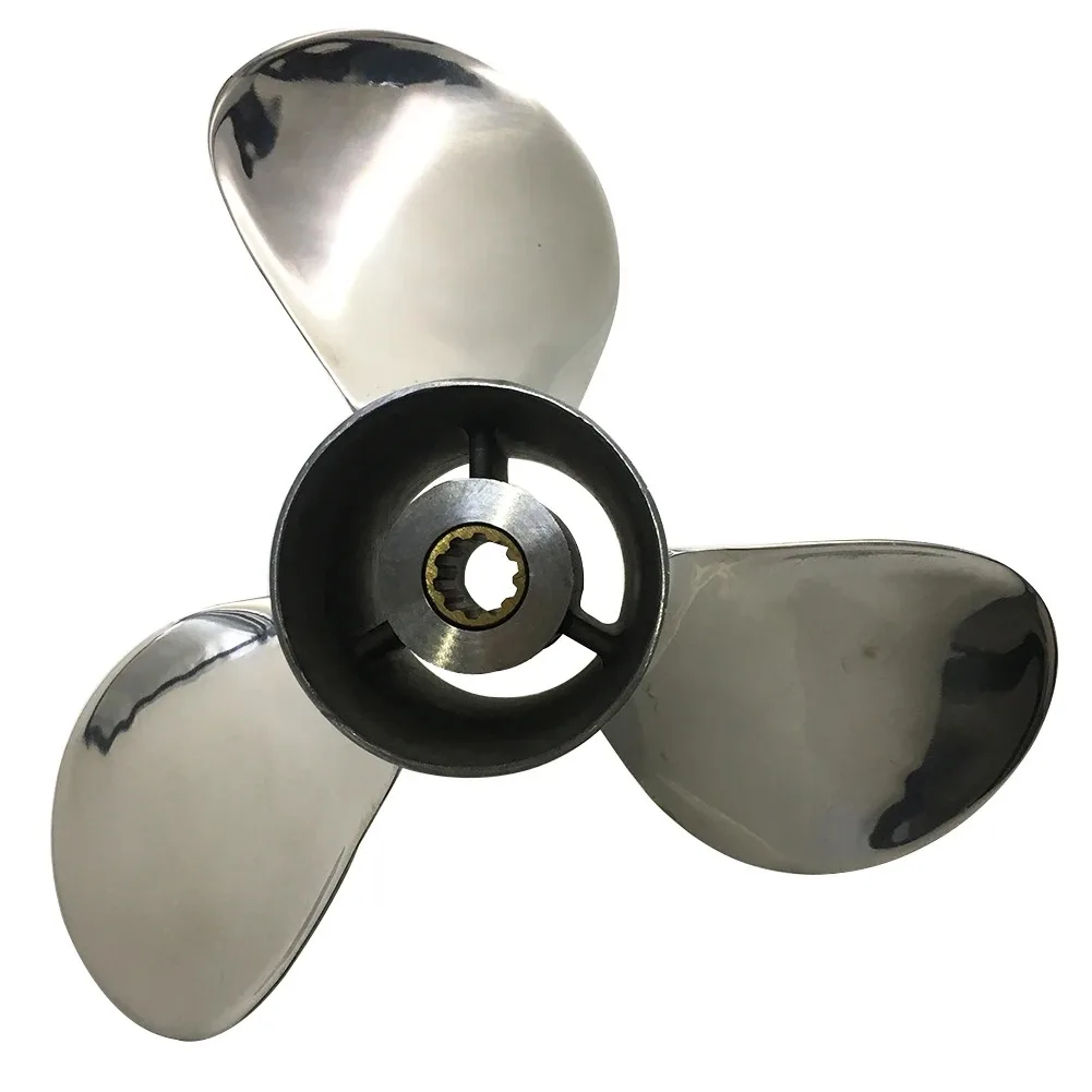 

New 9.9\"x12\" 10.38\"x13\" Stainless Steel Boat Propeller OEM 48-19639A40 For Mercury Outboard 25HP-30HP 10 Tooth Prop