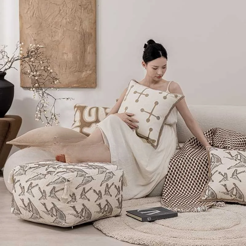 

45x45cm Throw Cushion Cover Stylish Simplicity and High-end Light Luxury Living Room Bedroom Sofa Comfortable Pillow Case Cover